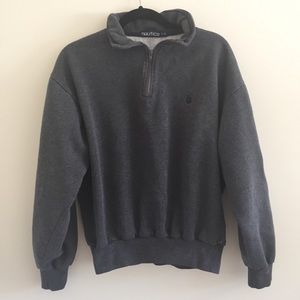 Vintage Nautica Grey Quarter zip
